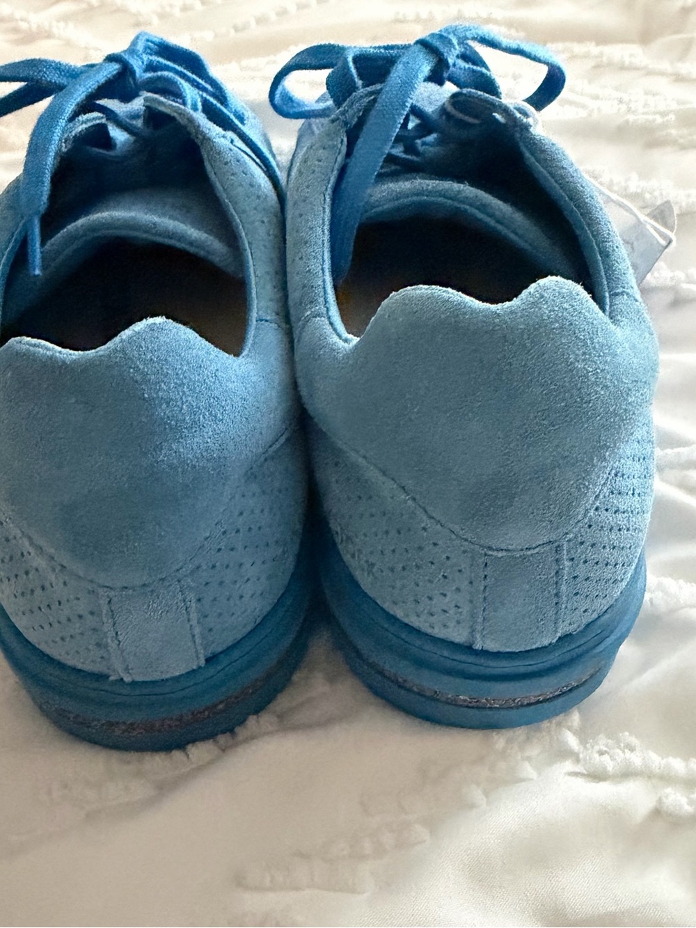 Birkenstock Women’s Light Blue Perforated Suede Sneakers size 9 - Picture 4 of 6